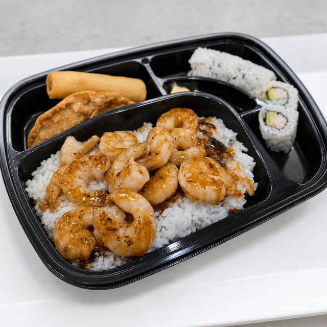Shrimp Bento Box.