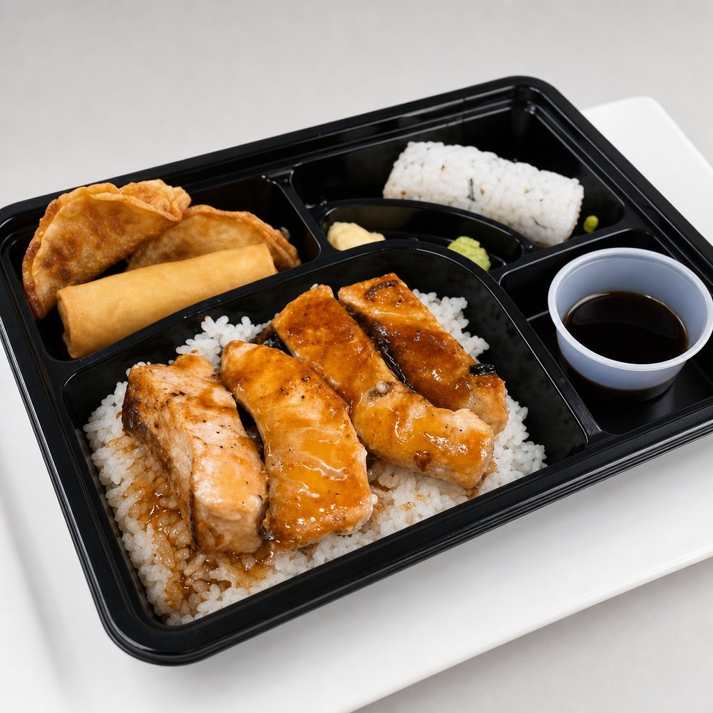 Salmon Bento Box.
