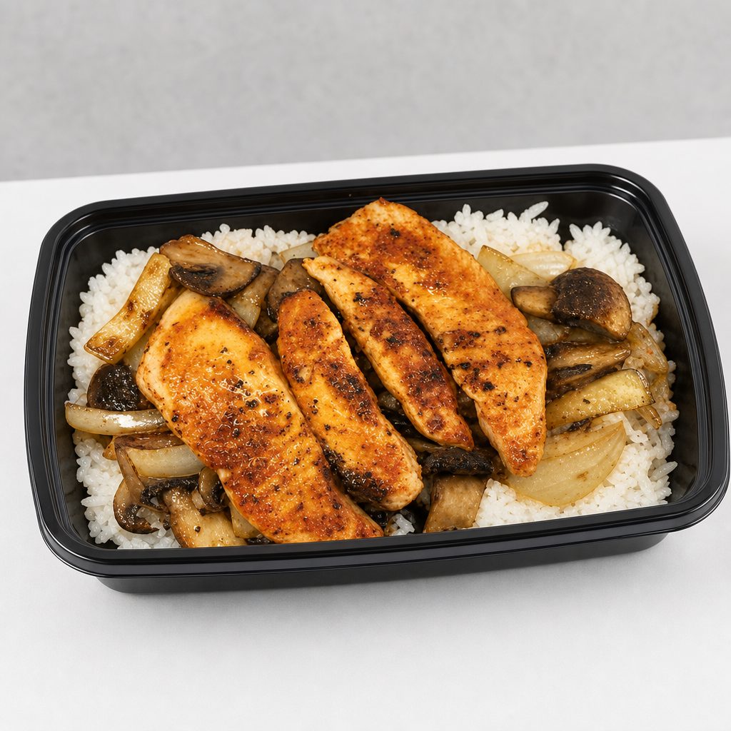 Teriyaki Salmon Hibachi.