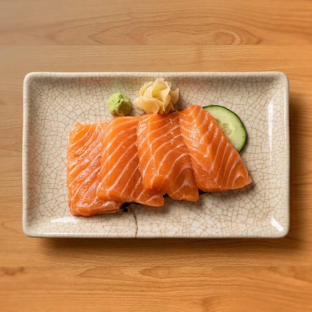 Salmon Sashimi.
