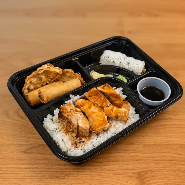 Salmon Bento Box.