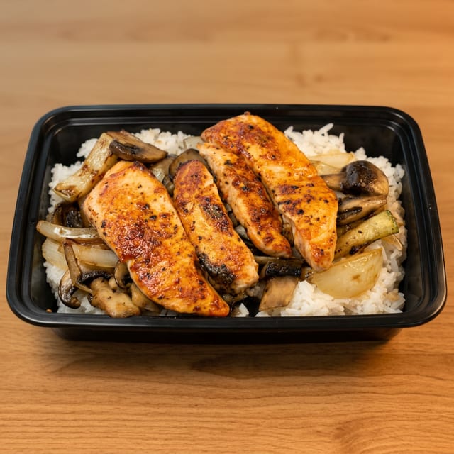 Teriyaki Salmon Hibachi.